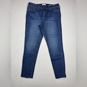 Sofia Vergara Skinny Ankle Jeans Womens Size 10 Distressed Raw Hem Stretch Denim